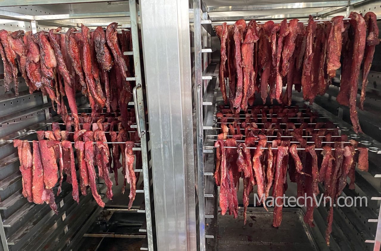 máy sấy thịt khô, bò khô, trâu khô, gà khô