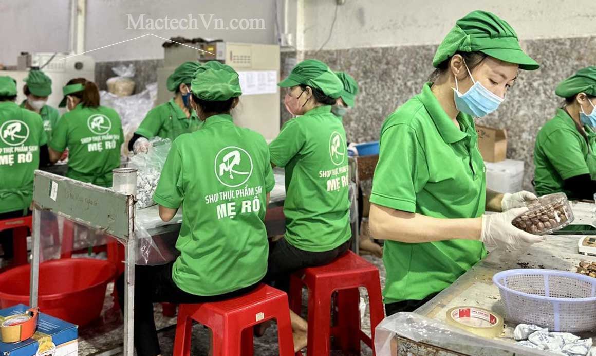 máy sấy ngũ cốc 50kg được sử dụng tại cơ sở thực phẩm sạch mẹ rô